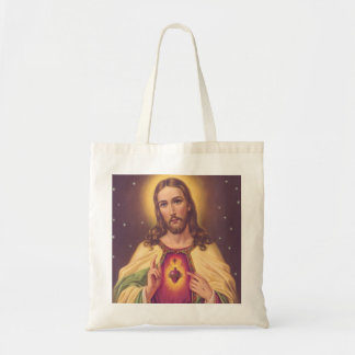 Bolso De Tela Sagrado Corazón de Jesús