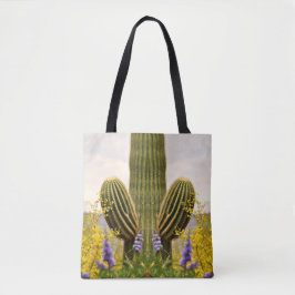 Bolso De Tela Saguaro en tote de la lavanda