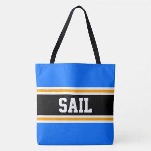 Bolso De Tela SAIL Diversión Atlético Azul Brillante Negro Naran