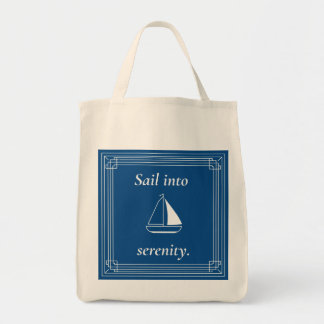 Bolso De Tela Sail Into Serenity Nautical Sailboat