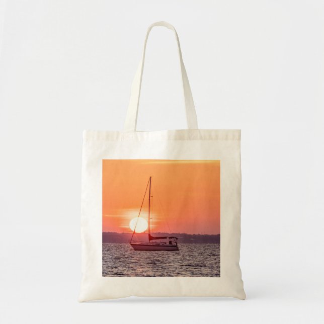 Bolso De Tela Sailboat Sunrise (Frente)