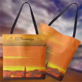 Bolso De Tela Sailboat Sunset 1300