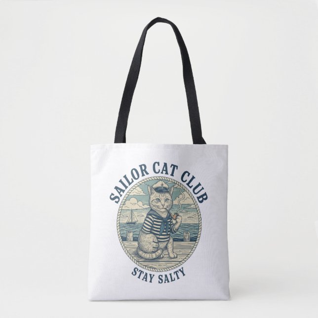 Bolso De Tela Sailor Cat Club (Anverso)