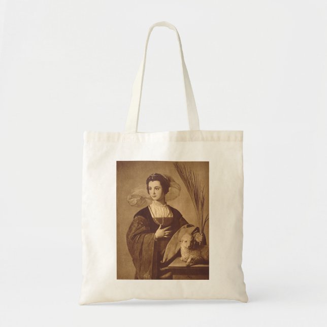 Bolso De Tela Saint Agnes por Alonso Cano (Frente)