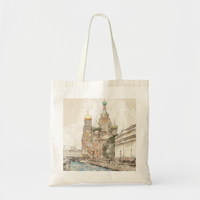 Bolso De Tela Saint-Petersburg, Russia (Frente)