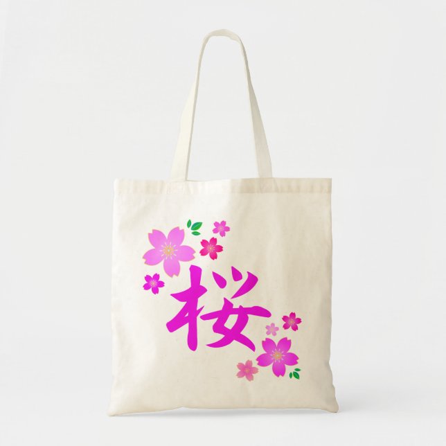 Bolso De Tela SAKURA en japonés (Frente)