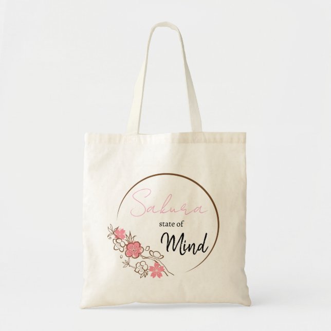 Bolso De Tela Sakura, estado de Mind Tote Bag (Frente)