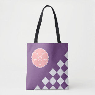 Bolso De Tela Sakura rosa y patrón controlado