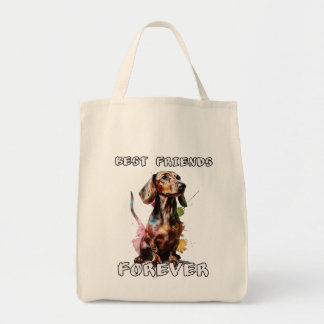 Bolso De Tela Salchicha Dachshund mejor amigo para siempre
