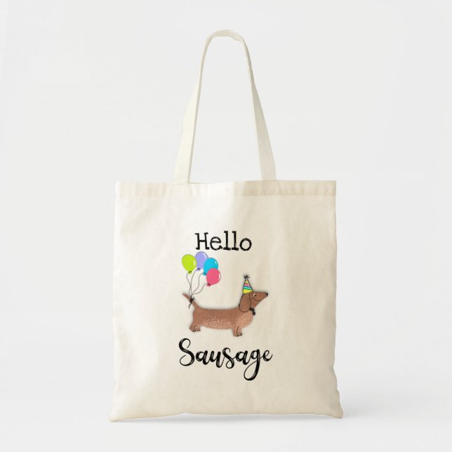 Bolso De Tela salchicha salchicha perro dachshund amante keychai (Frente)