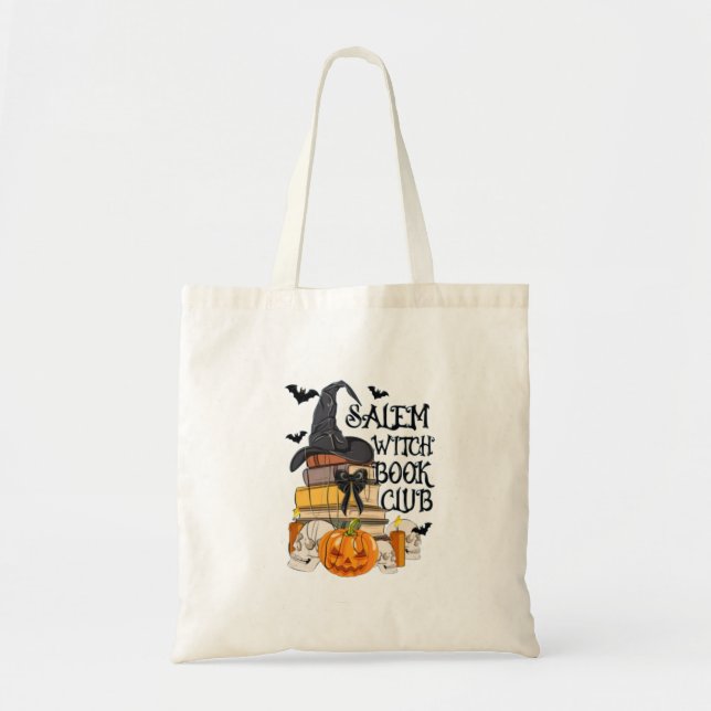 Bolso De Tela Salem Witch Book Club Halloween (Frente)