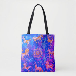 Bolso De Tela Salga con estilo con este azul + morado