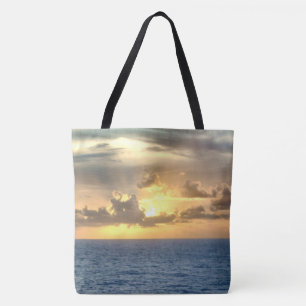 Bolso De Tela Salida del sol serena del océano