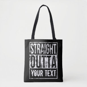 Bolso De Tela Salida recta - Añadir su Personalizado de texto