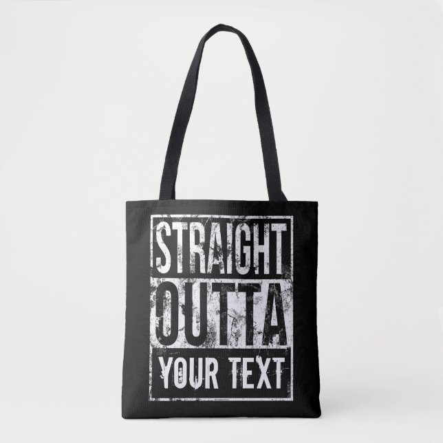 Bolso De Tela Salida recta - Añadir su Personalizado de texto (Anverso)