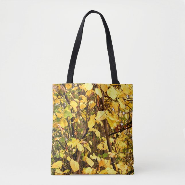 BOLSO DE TELA SALIDAS DE OTOÑO AMARILLO (Anverso)