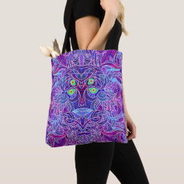 Bolso De Tela Salir en el Tote de ciruela y perinela