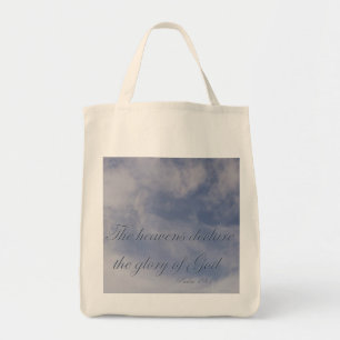 Bolso De Tela Salmo 19:1 El cielo declara la gloria de Dios
