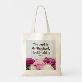 Bolso De Tela Salmo 23:1 El Señor es mi Pastor Floral