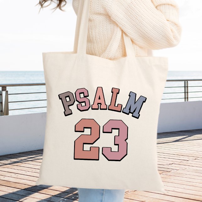 Bolso De Tela Salmo 23 Inspirador basado en la fe (Psalm 23 Faith Based Inspirational Tote Bag)