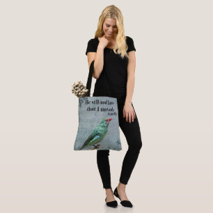 Bolso De Tela Salmo 46:10 Verse y Australian Star Finch