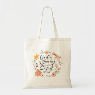 Bolso De Tela Salmo 46:5 Dios está dentro de ella, no caerá