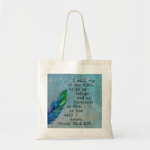Bolso De Tela Salmo 91:2 Versículo de la Biblia