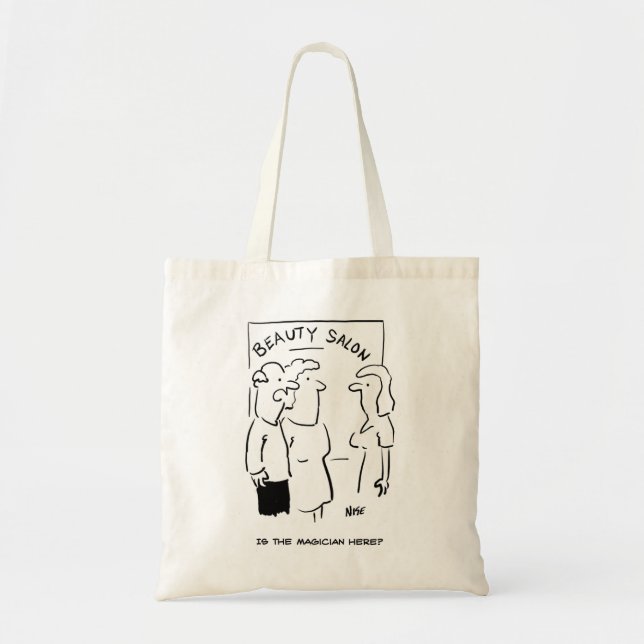 Bolso De Tela Salón de belleza - ¿está el mago aquí? (Frente)