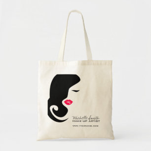 Bolso De Tela Salón de belleza negra para mujer minimalista