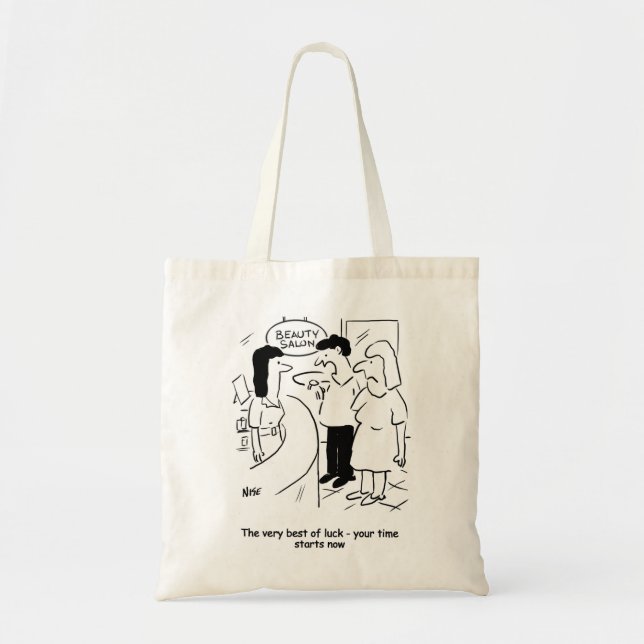 Bolso De Tela Salón de belleza - tu tiempo empieza... ¡ahora! (Frente)