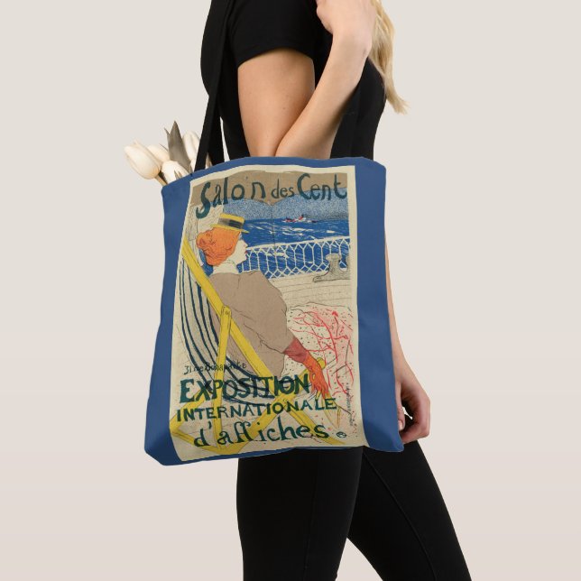 Bolso De Tela Salón de Centos de Toulouse Lautrec, Art Nouveau (Detalle)