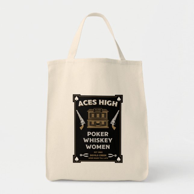 Bolso De Tela Salón de la Frontera Americana Vaquera (Frente)