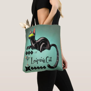 Bolso De Tela Salón del Gato Saltarín Futurista Atómico