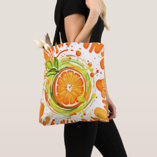 Bolso De Tela Salpicadura de cítrico de alegría