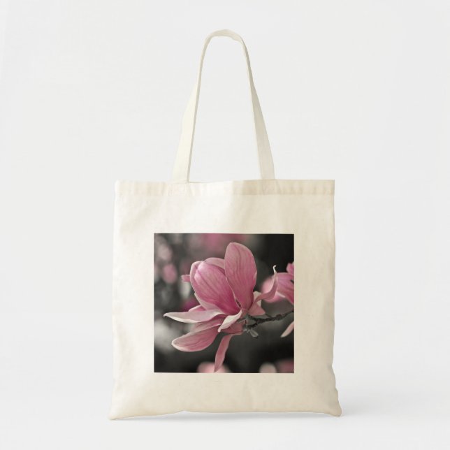 Bolso De Tela Salsa rosa japonés Magnolia (Frente)