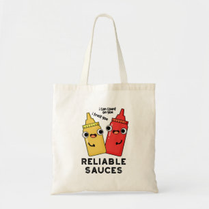 Bolso De Tela Salsas confiables Divertido Bollo de Comida