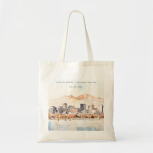 Bolso De Tela Salt Lake City, Utah Paisaje Acuarela Boda