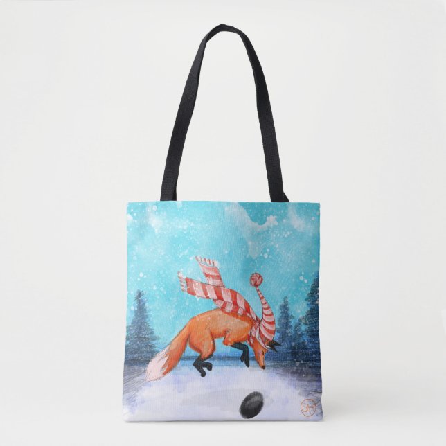Bolso De Tela Saltando Tote Fox (Anverso)