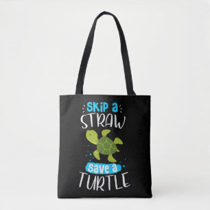 Bolso De Tela Saltar Una Paja Salvar A Una Tortuga Rescatar A La