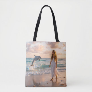 Bolso De Tela Salto de delfín alegre
