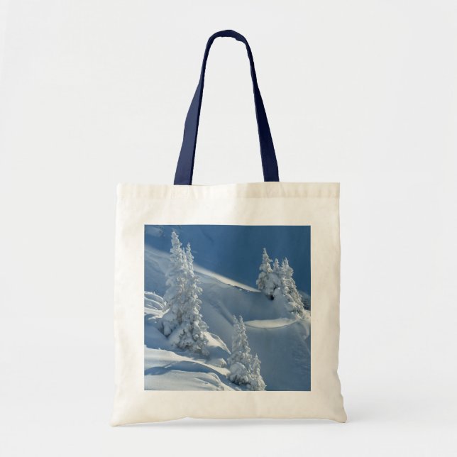 Bolso De Tela Salto de nieve y bolsita de vino (Frente)