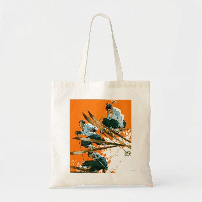 Bolso De Tela Saltos de esquí por soldadura en esquí (Frente)
