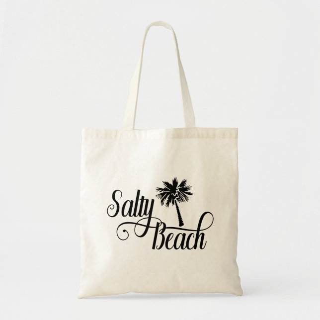 Bolso De Tela Salty Beach Funny Summer Vacation (Frente)