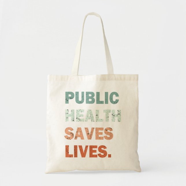 Bolso De Tela Salud Pública salva vidas de enfermeras de trabaja (Frente)