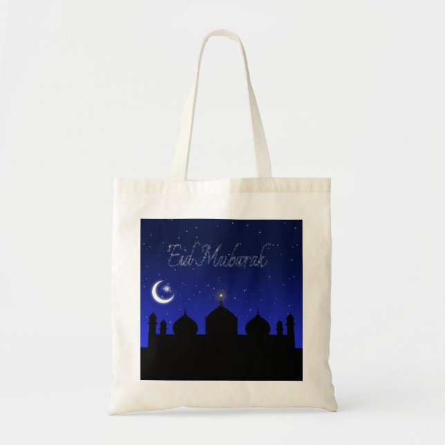 Bolso De Tela Saludo de Eid Mubarak - Tote de presupuesto (Frente)