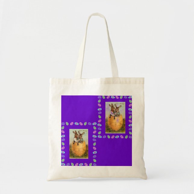 Bolso De Tela Saludo de Pascua (Frente)