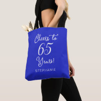 Saludos azules reales a 65 años fiesta de cumpleañ