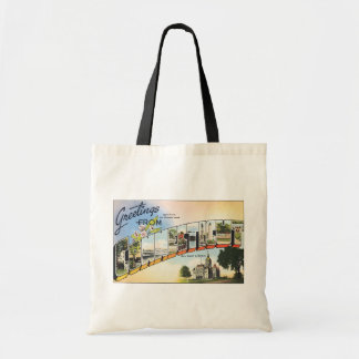 Bolso De Tela Saludos de Connecticut, vintage