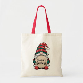 Bolso De Tela Saludos de la temporada de navidades Gnome