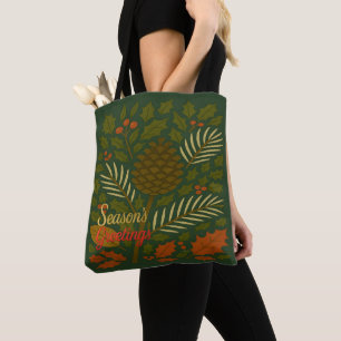 Bolso De Tela Saludos de la temporada de vacaciones de otoño e i
